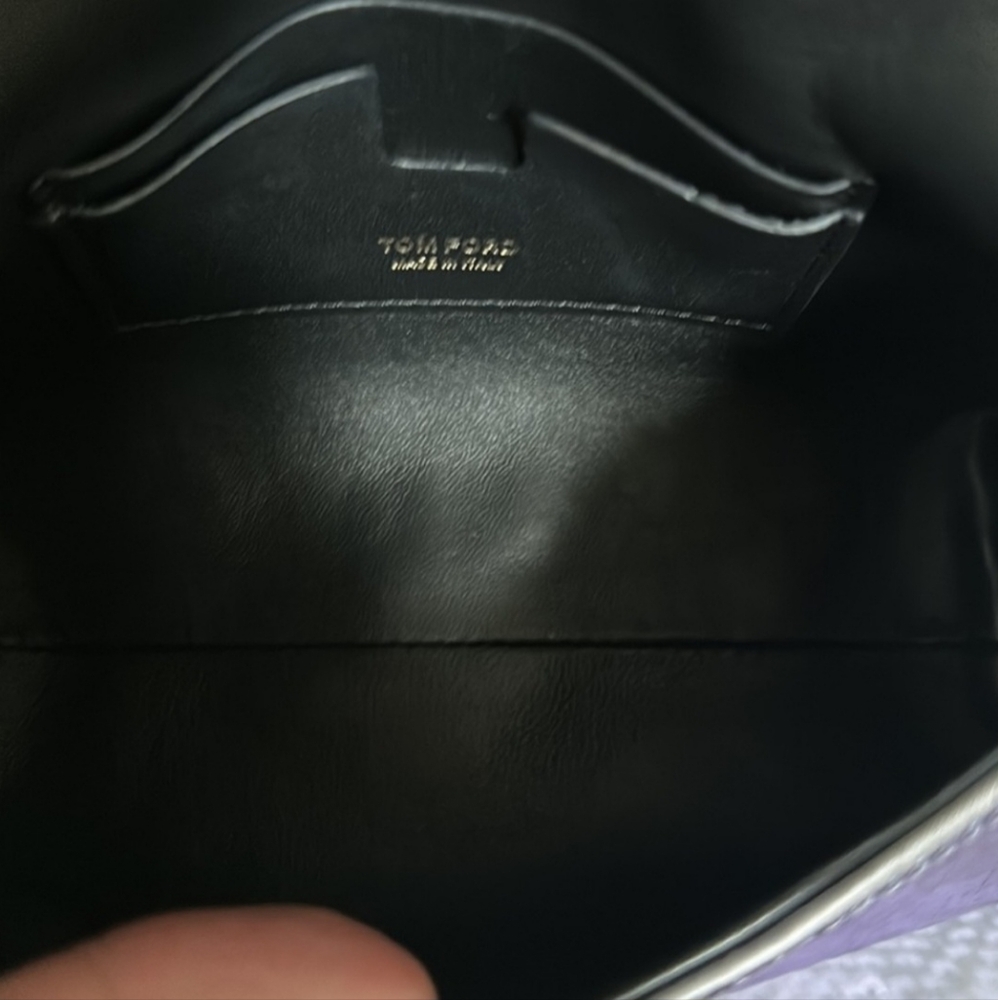 🔥RARE🔥Tom Ford Purple Sequin Clutch with Gold Chain - Picture 9 of 12